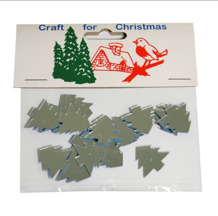 Craft For Occasions "Craft For Christmas" Embellishments - Pack of 15 Mini Trees - C1525