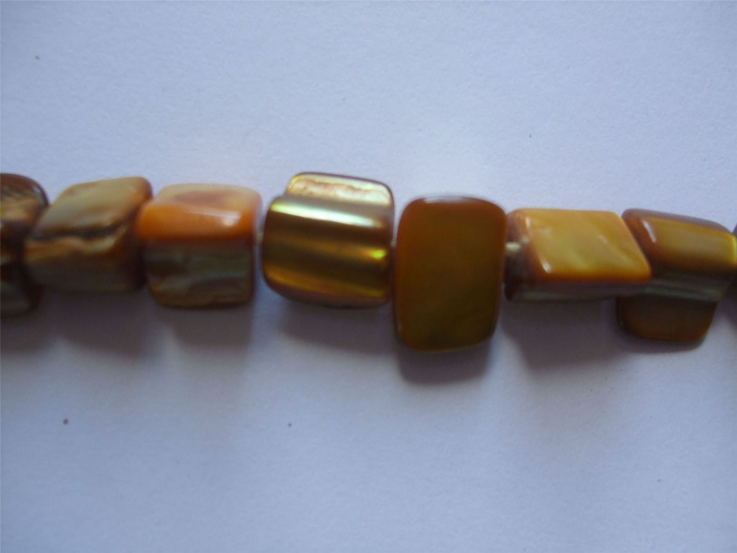 Natural Shell Beads - 15" strand which gives you approximately 45 Beads - Yellow