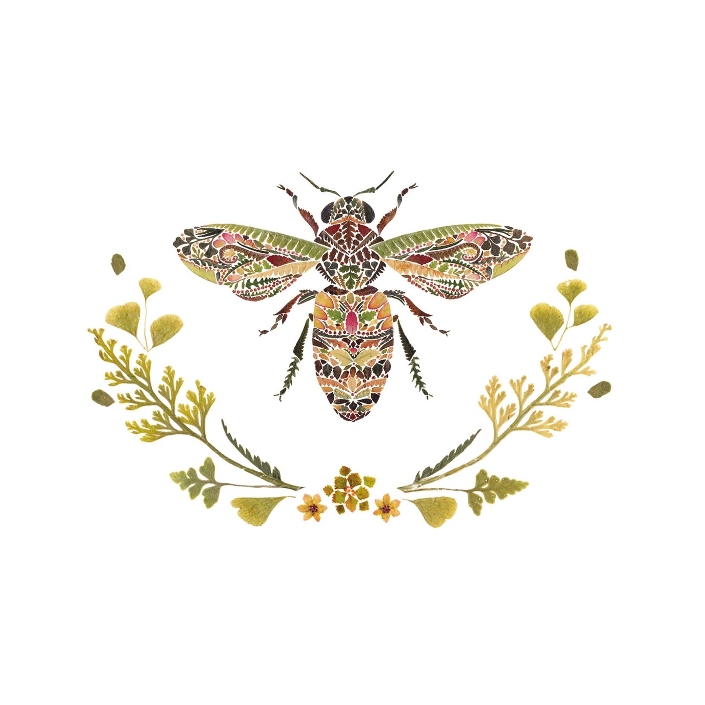 PPD Pack of 20 Paper Napkins / Serviettes - Green Bee - 33cm x 33cm - 3 Ply