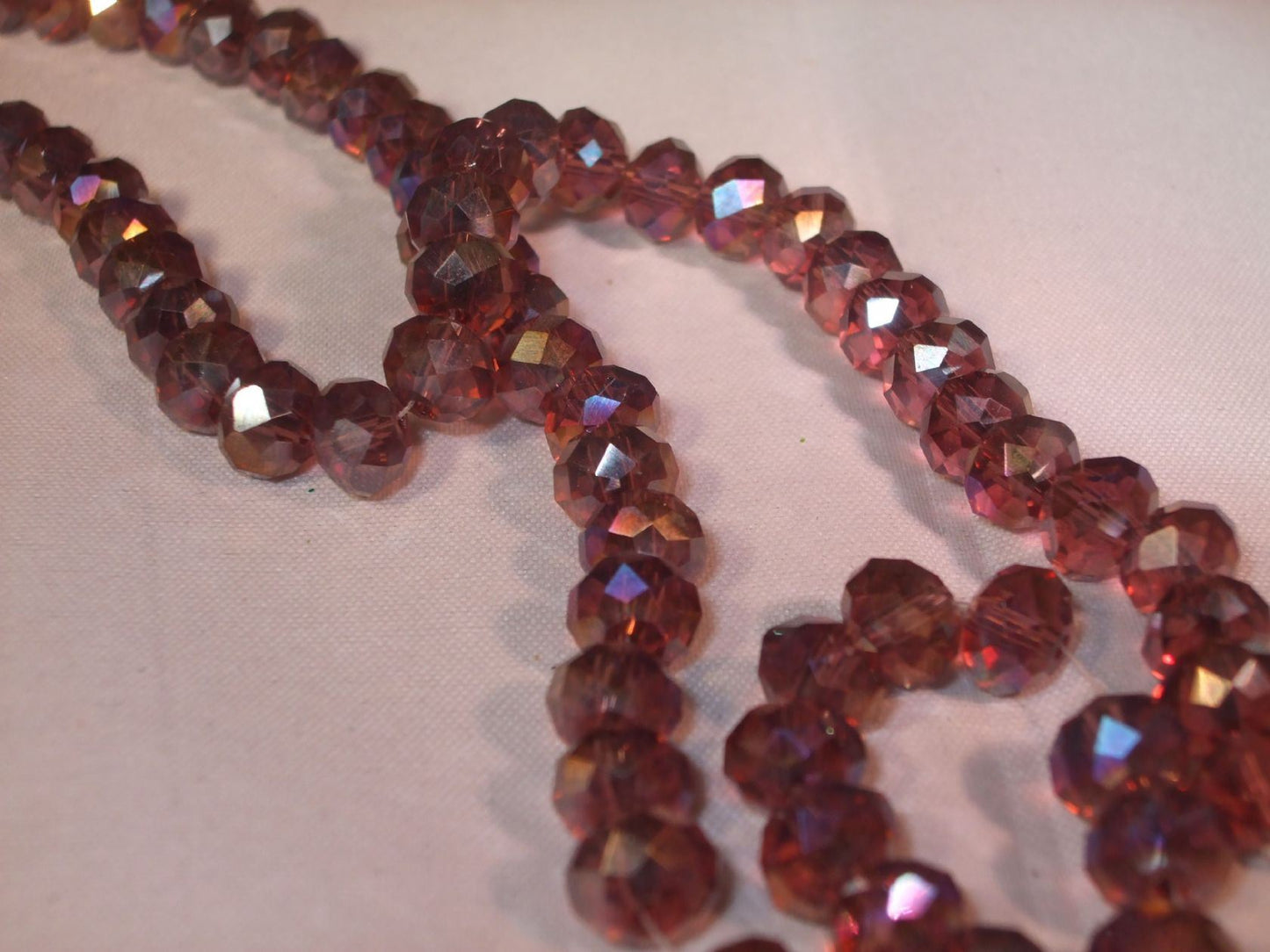 Purple Glass Electroplated Beads - 8mm - Approximately 72 Beads