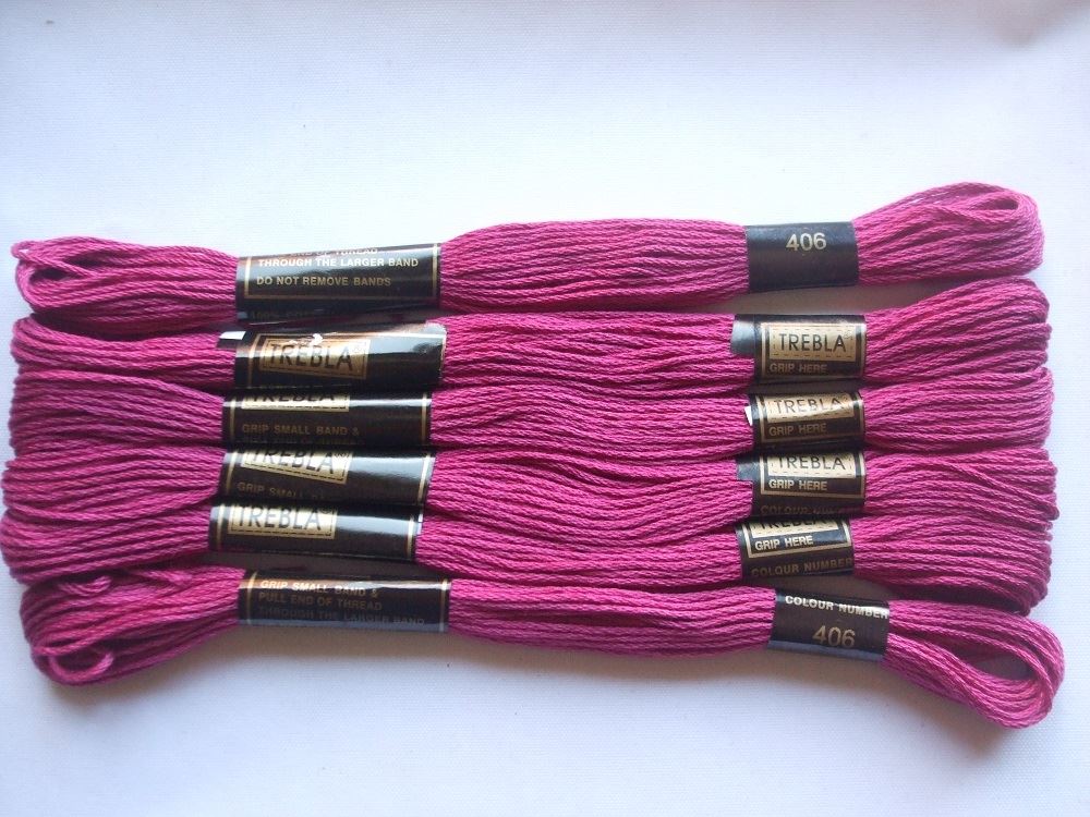 Trebla Embroidery Thread - 6 Skeins 8m each