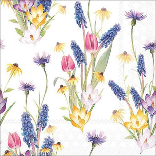 4 x Paper Napkins - Hello Spring - Ideal for Decoupage / Napkin Art