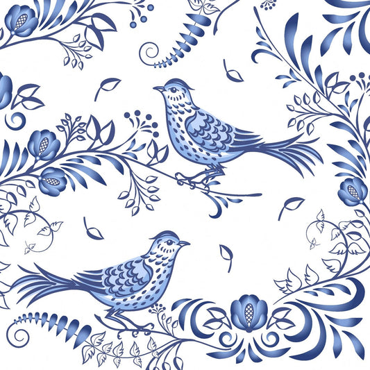 4 x Paper Napkins - Porcelain Bird - Ideal for Decoupage / Napkin Art