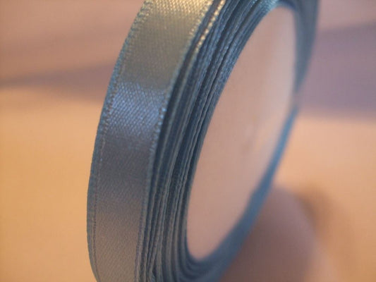 Satin Ribbon Roll - 10mm Wide - 25 Yards (22 Metres) - Sky Blue