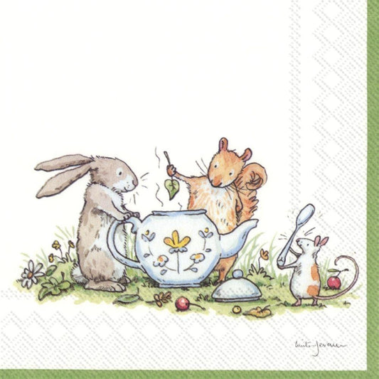 4 x Paper Napkins - Tea Party - Ideal for Decoupage / Napkin Art