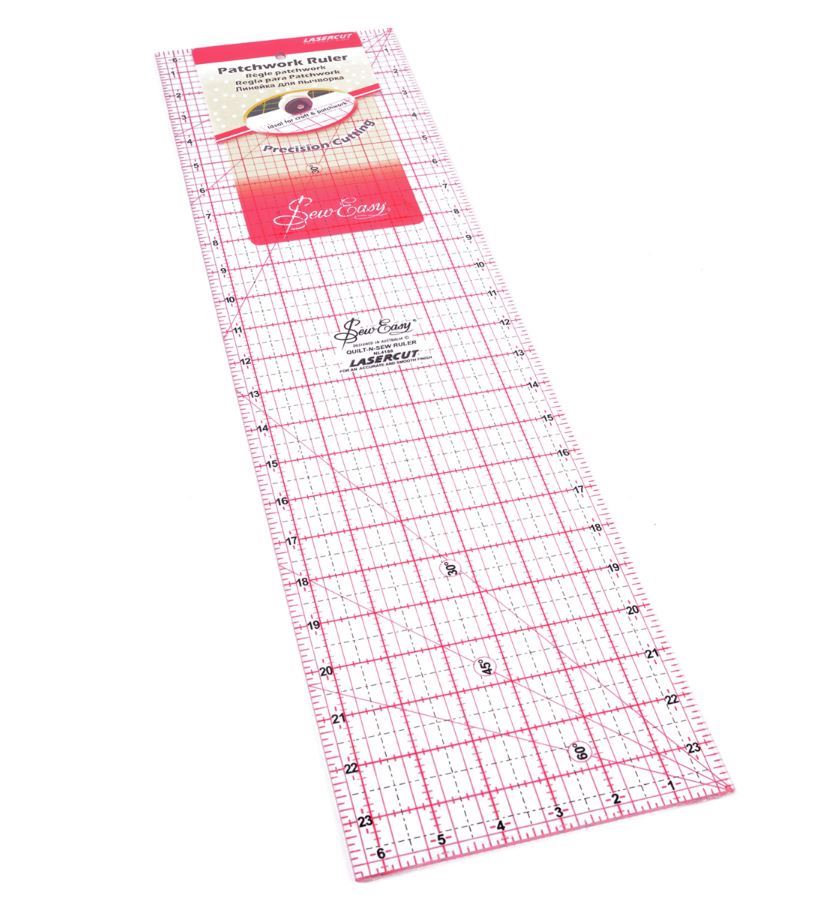 Sew Easy Patchwork Quilting Ruler 24 x 6.5in -NL4188