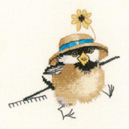 Heritage Crafts Cross Stitch Kit - Gardener Chick  (Aida)