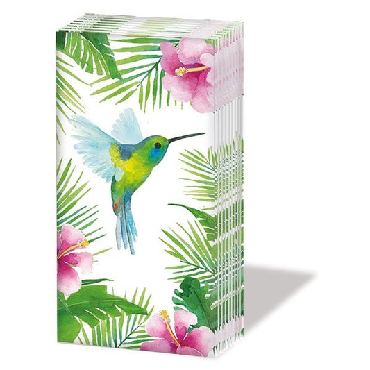 Tropical Hummingbird - Novelty Paper Tissues Handbag / Pocket Sized