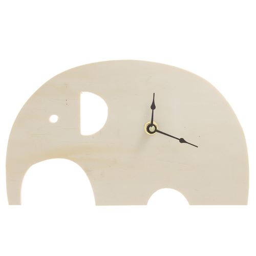 Elephant Shaped Clock Face With Clock Hands & Mechanism - 25cm x 15cm