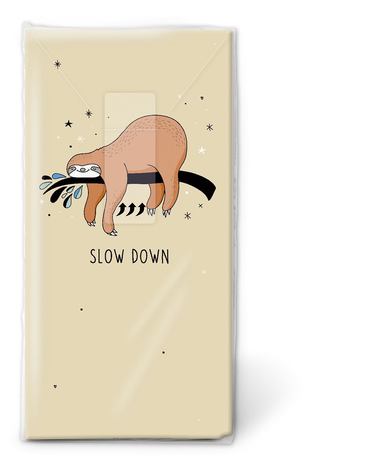 Slow Down Sloth - Novelty Paper Tissues Handbag / Pocket Sized