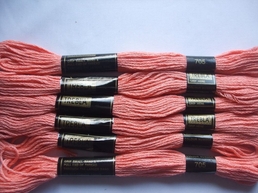 Trebla Embroidery Thread - 6 Skeins 8m each