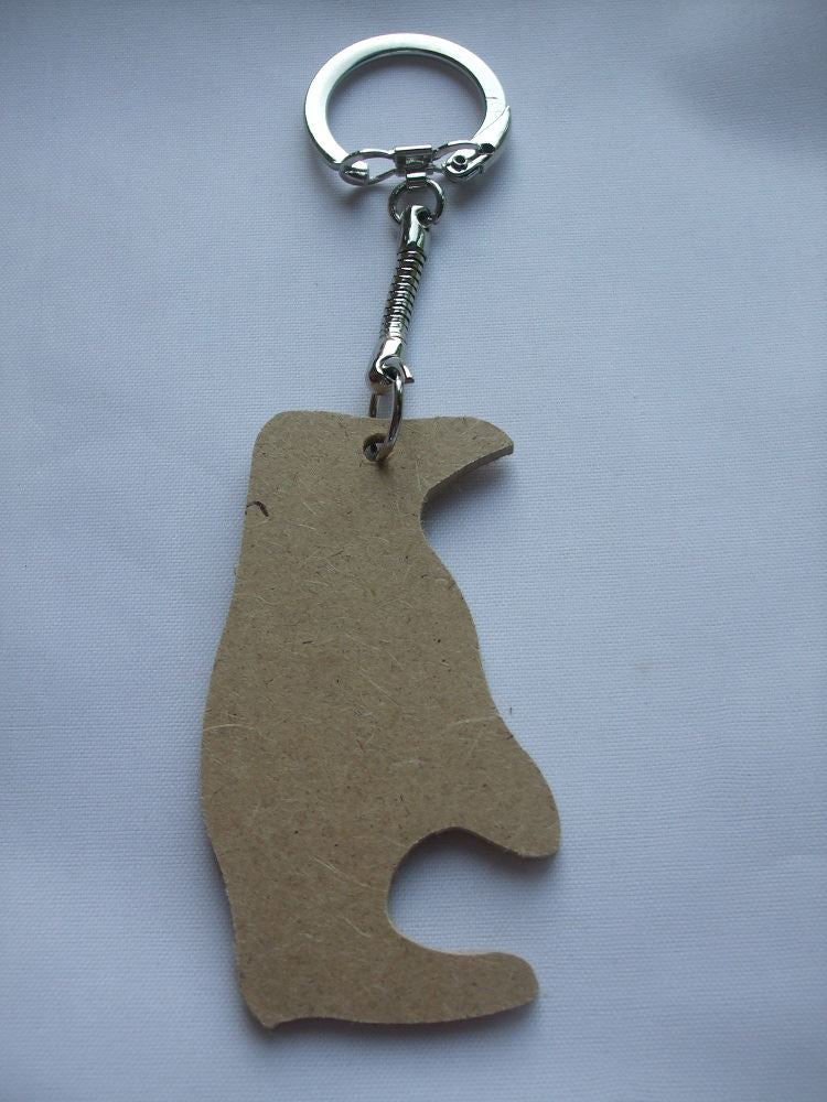 MDF Wooden Keyring For Decoration - Penguin Shaped