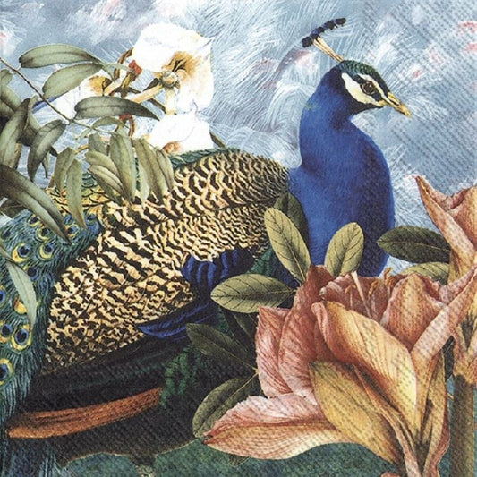 4 x Paper Napkins - Peacock Paradise - Ideal for Decoupage / Napkin Art
