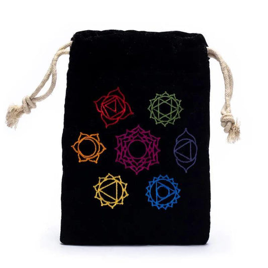 Chakra Velvet Tarot Storage Bag | 19cm x 13cm