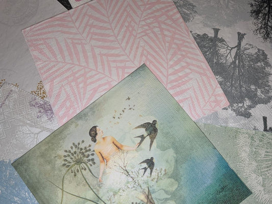10 x Paper Napkins - Floral Mixture - Ideal for Decoupage / Napkin Art
