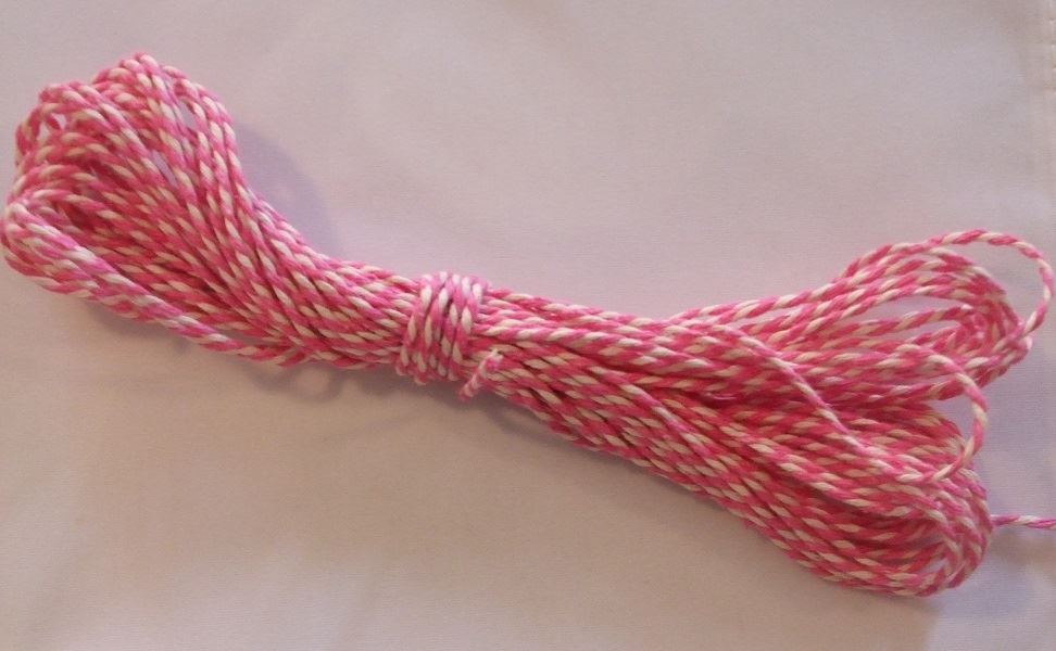 10m of Candy Striped Bakers Twine - Large Range of Colours