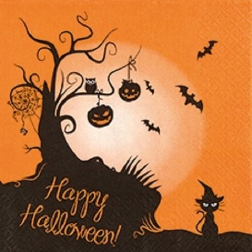 Home Fashion Pack of 20 Napkins / Serviettes - Halloween - 33cm x 33cm - 3ply