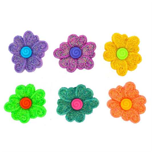 Pure Sugar - Flower Shaped Novelty Craft Buttons / Embellishments by Dress It Up