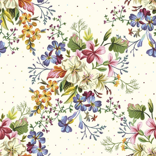 4 x Paper Napkins - Delicate Flowers - Ideal for Decoupage / Napkin Art