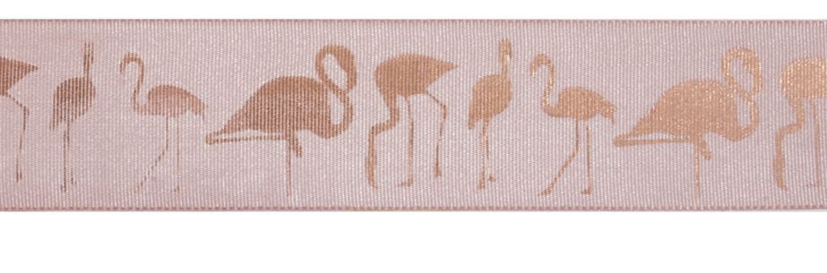 1m Of Berisfords Flamingo Ribbon - approx 25mm Wide