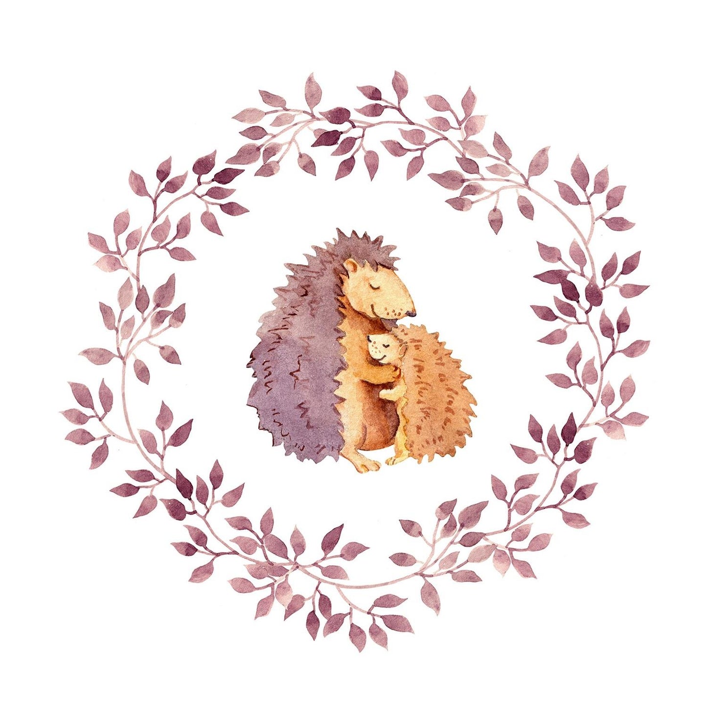 4 x Paper Napkins - Mother Hedgehog - Ideal for Decoupage / Napkin Art