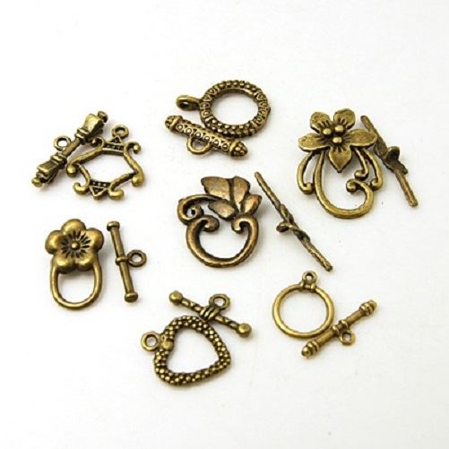 10 Sets of Tibetan Style Toggle Clasps. Choice of Design