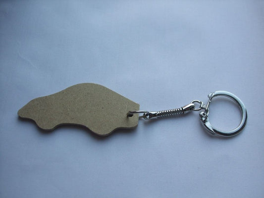 MDF Wooden Keyring For Decoration - Car Shaped