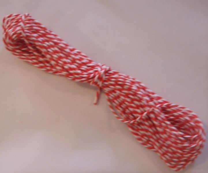 10m of Candy Striped Bakers Twine - Large Range of Colours