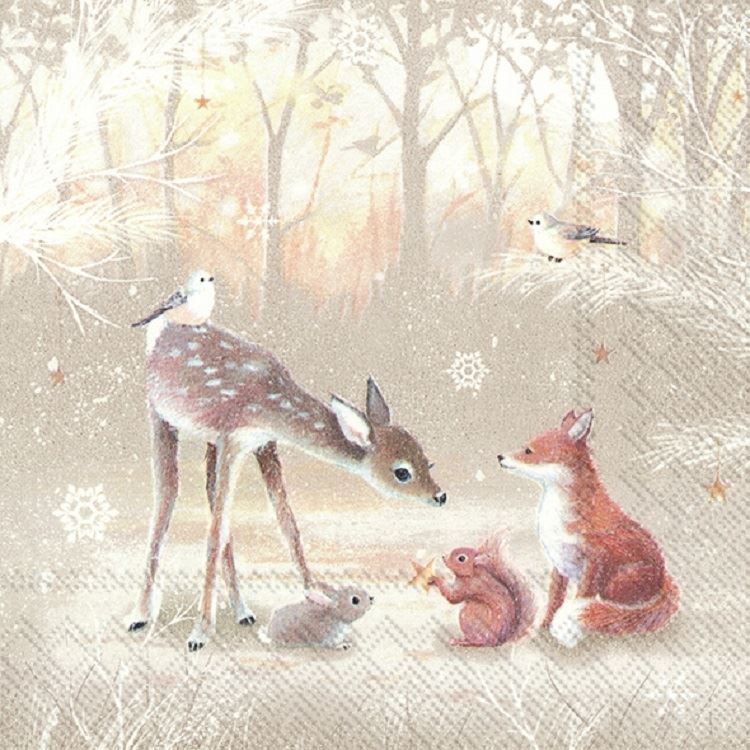 4 x Paper Napkins - Silent Forest - Ideal for Decoupage / Napkin Art