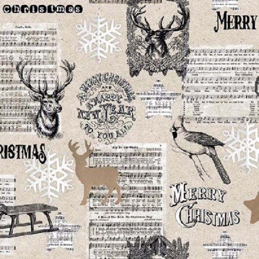 4 x Paper Christmas Napkins - Joy to the World - Ideal for Decoupage / Napkin Art