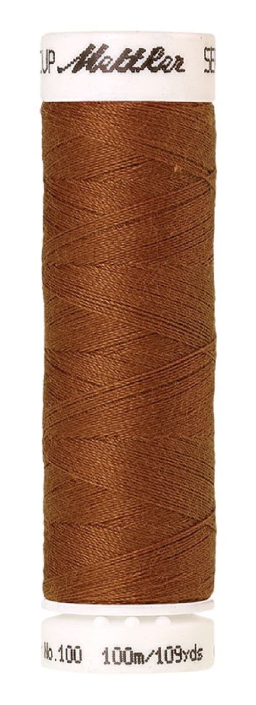 Mettler Seralon Universal 100m Sewing Thread Mostly Browns