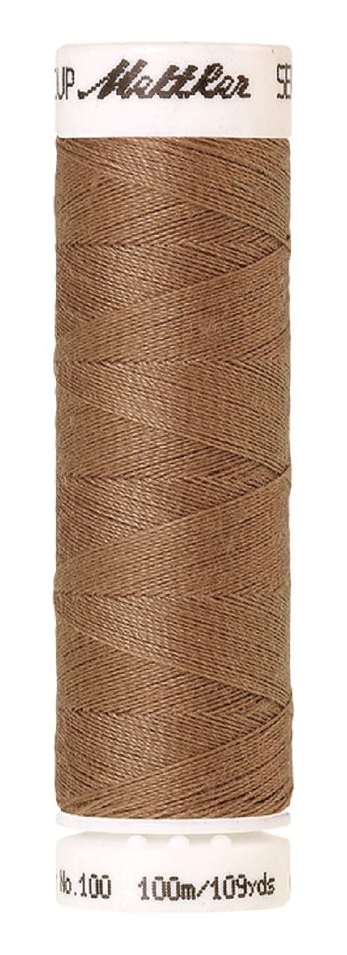 Mettler Seralon Universal 100m Sewing Thread Mostly Browns