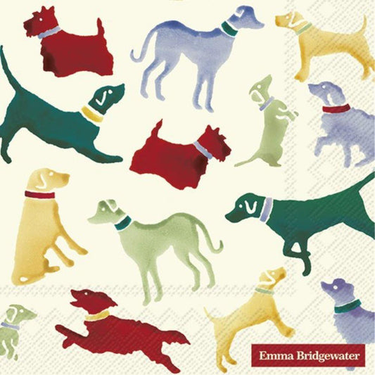 4 x Paper Napkins - Polka Dogs (Emma Bridgewater) - Ideal for Decoupage / Napkin Art