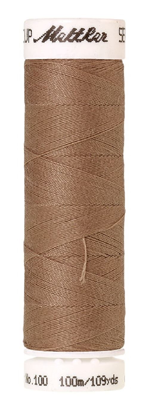 Mettler Seralon Universal 100m Sewing Thread Mostly Browns