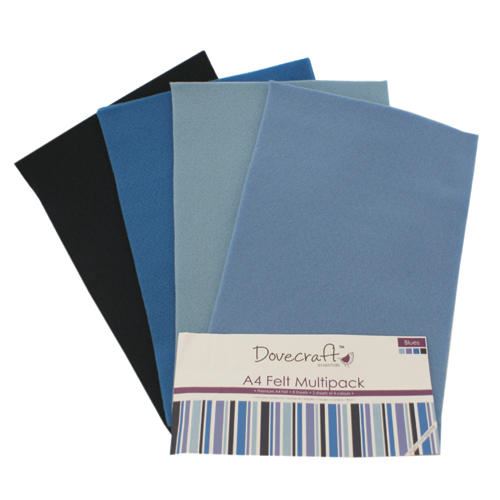 Dovecraft Felt & Foam Assorted Packs 8 Sheets, 4 Colours