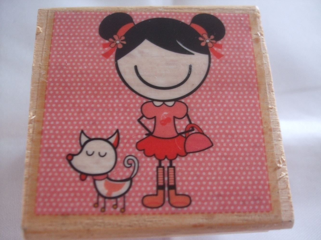 Dovecraft Smirk Stamp - Girl & Dog - SMRS01