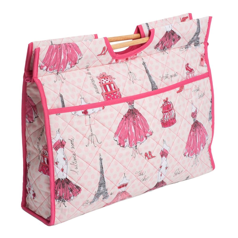 HobbyGift Craft Bag with Wooden Handles - Fashion Week