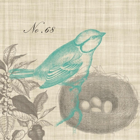 PPD Pack of 20 Paper Napkins / Serviettes - Piedmont Bird - 33cm x 33cm - 3 Ply