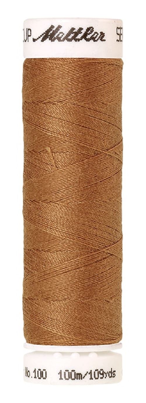 Mettler Seralon Universal 100m Sewing Thread Mostly Browns