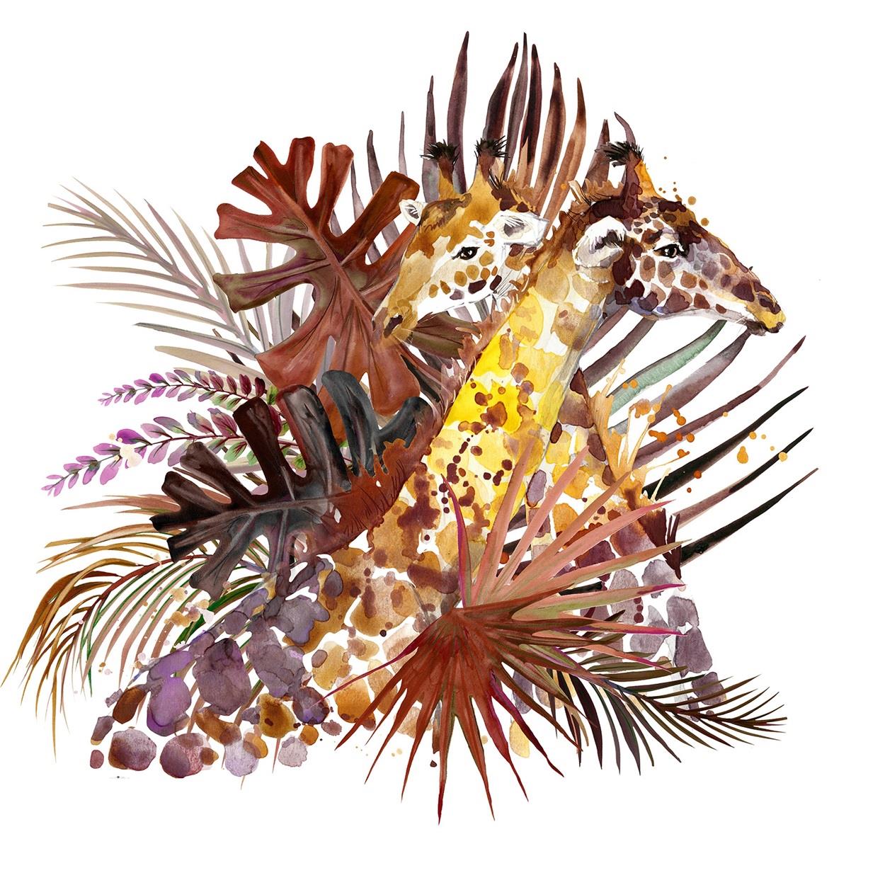 4 x Paper Napkins - Jungle Giraffe - Ideal for Decoupage / Napkin Art