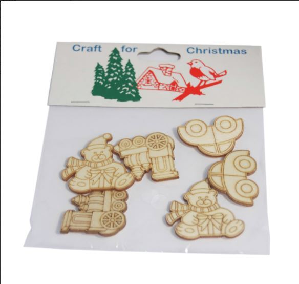 Craft For Occasions "Craft For Christmas" Embellishments - Pack of 6 Toys - C1430