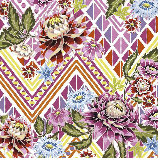 4 x Paper Napkins - Mexican Flowers - Ideal for Decoupage / Napkin Art -