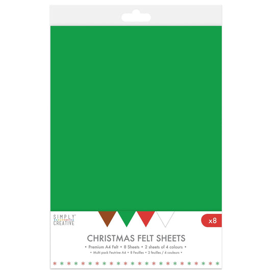 Simply Creative Christmas Themed A4 Felt Sheets