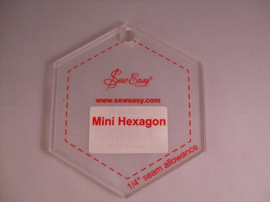 Sew Easy Mini Template - Mini Hexagon - NL4153.12 - Sewing Quilting Patchwork