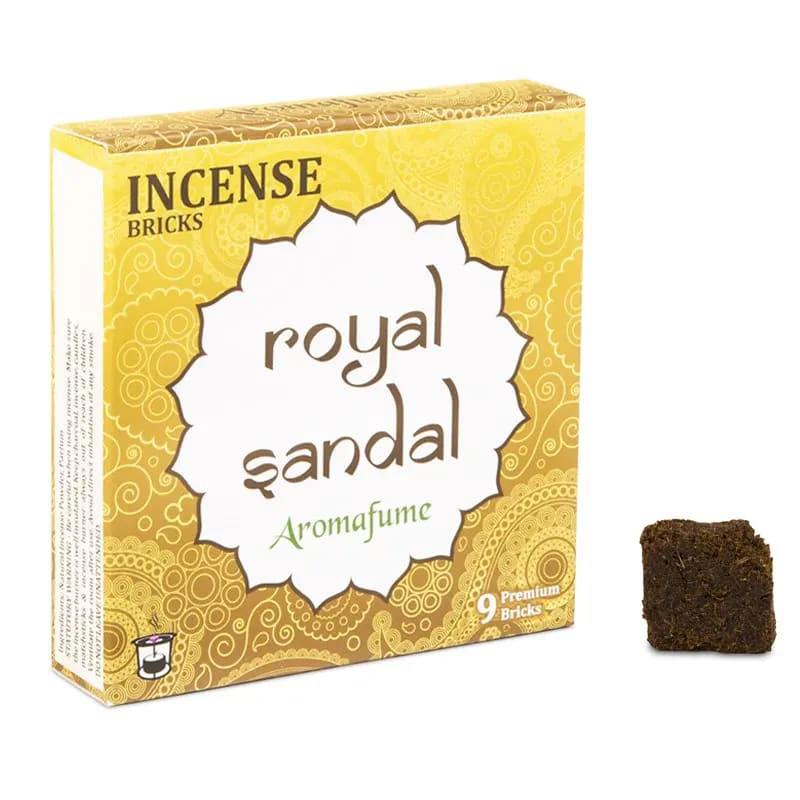 Aromafume Incense Brick Pack | Royal Sandal Scent | 9 Bricks Per Pack