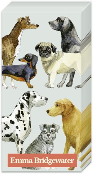 Dogs - Novelty Paper Tissues Handbag / Pocket Sized Single Pack of 10 Tissues