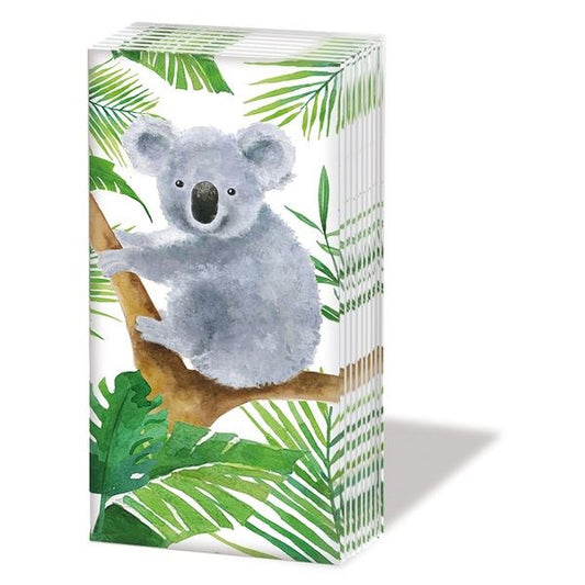 Tropical Tropical Koala Bear - Novelty Paper Tissues Handbag / Pocket Sized